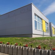 Elewacja modułowego przedszkola w gminie Mielnik