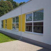 Elewacja modułowego przedszkola w gminie Mielnik